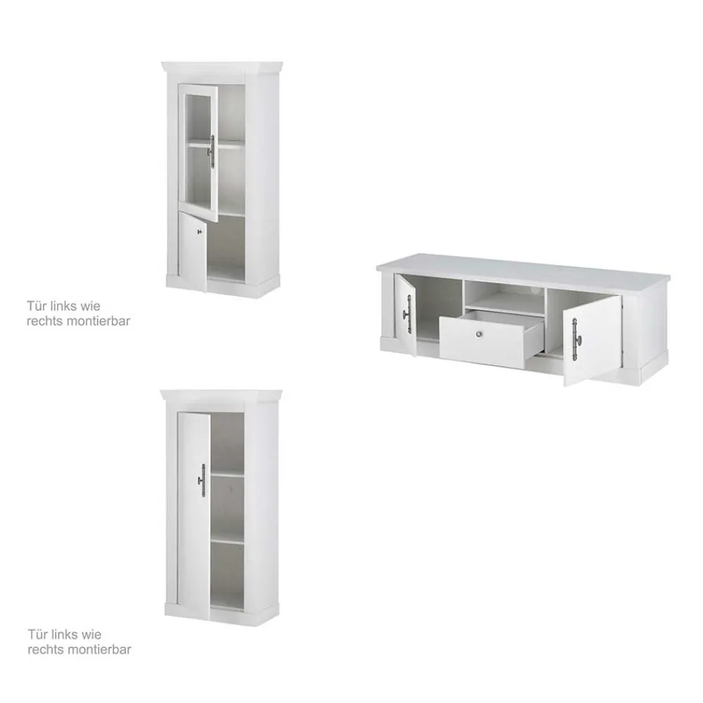Wohnen Skandinavische Möbel|Wohnzimmerschränke*Wohnzimmer Schränke & Regal Set - Liancos (dreiteilig)
