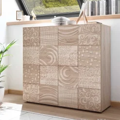 Wohnen Wohnzimmer Schränke in Eiche Sonoma - Bielvas (dreiteilig)