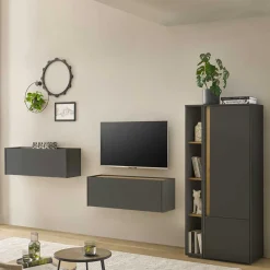 Wohnen Wohnwände|Wohnwand*Wohnzimmer Schränke Set modern - Ahilav (vierteilig)