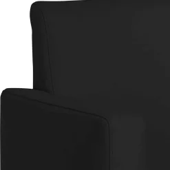 Wohnen Wohnzimmer Sessel aus Kunstleder in Schwarz - Zykla