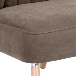 Wohnen Wohnzimmer Sessel in Beigegrau Velours - Vomano