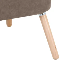 Wohnen Wohnzimmer Sessel in Beigegrau Velours - Vomano