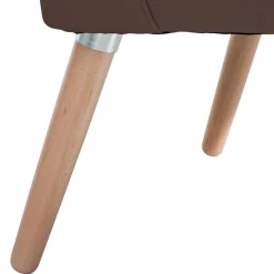 Wohnen Braune Möbel|Sessel & Hocker*Wohnzimmer Sessel in Braun Kunstleder - Hippa