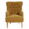 Wohnen Wohnzimmer Sessel in Gelb Veloursbezug - Rosario
