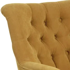 Wohnen Wohnzimmer Sessel in Gelb Veloursbezug - Rosario