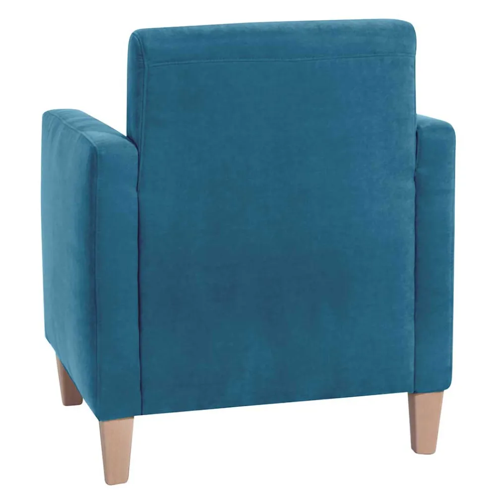 Wohnen Sessel & Hocker|Sessel*Wohnzimmer Sessel in Petrol Veloursbezug - Miragda
