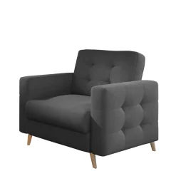 Wohnen Wohnzimmer Sessel in Platingrau mit Punktsteppung - Formicas