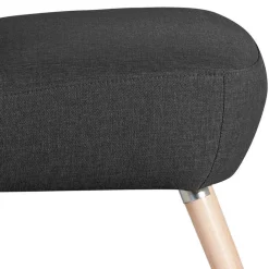 Wohnen Schwarze Möbel|Retro Möbel*Wohnzimmer Sessel in Schwarz Stoffbezug - Adaliz