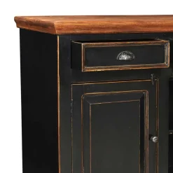 Wohnen Kolonialmöbel*Wohnzimmer Sideboard Sentiments in Schwarz