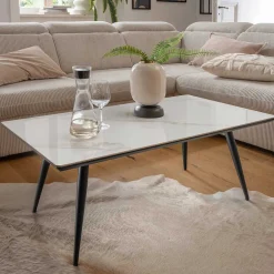 Wohnen Weiße Möbel|Retro Möbel*Wohnzimmer Sofatisch aus Keramik Marmor Optik - Havanna