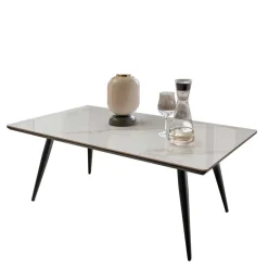 Wohnen Weiße Möbel|Retro Möbel*Wohnzimmer Sofatisch aus Keramik Marmor Optik - Havanna