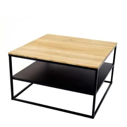 Wohnen Wohnzimmer Tisch aus Eiche massiv & Metall - Sisam