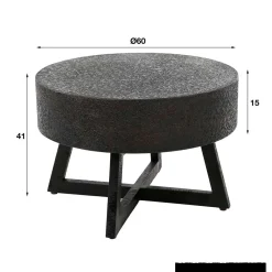 Wohnen Braune Möbel|Küchentische*Wohnzimmer Tisch in Schwarzbraun - Myranga