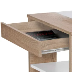 Wohnen Wohnzimmer Tisch in Weiß & Sonoma-Eiche - Dranico