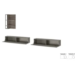 Wohnen Wohnwände|Wohnwand*Wohnzimmer TV Anbauwand hängend - Mundo (dreiteilig)