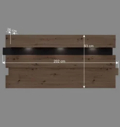 Wohnen Wohnzimmer TV Anbauwand in Wildeiche - Kuetra (dreiteilig)