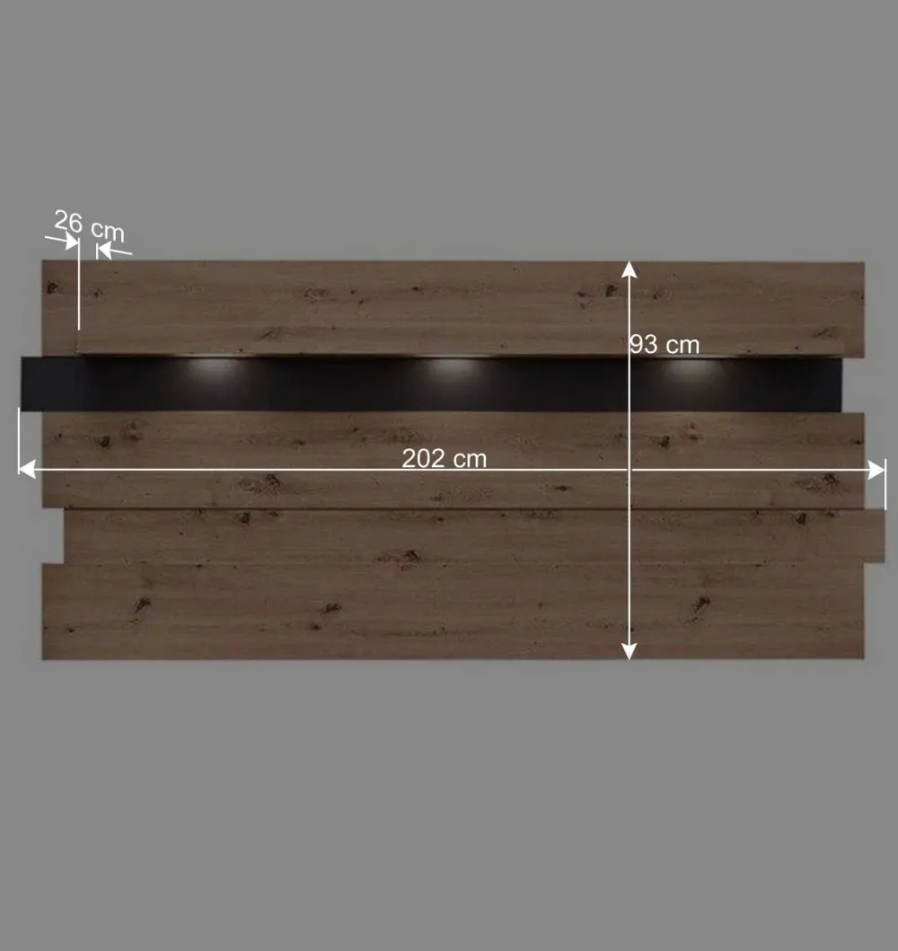 Wohnen Wohnzimmer TV Anbauwand in Wildeiche - Kuetra (dreiteilig)