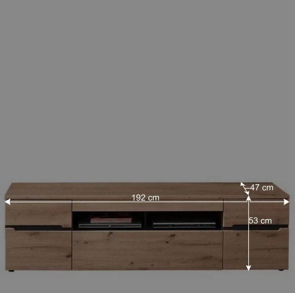 Wohnen Wohnzimmer TV Anbauwand in Wildeiche - Kuetra (dreiteilig)