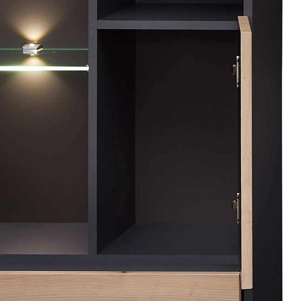 Wohnen Wohnzimmer TV Anbauwand in Wildeiche - Kuetra (dreiteilig)