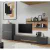 Wohnen Wohnzimmerschränke|Wohnwände*Wohnzimmer TV Anbauwand Kombi - Ahilav (dreiteilig)