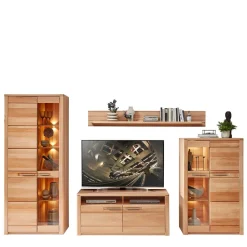 Wohnen Wohnzimmer TV Anbauwand Möbelset - Amyonta (vierteilig)