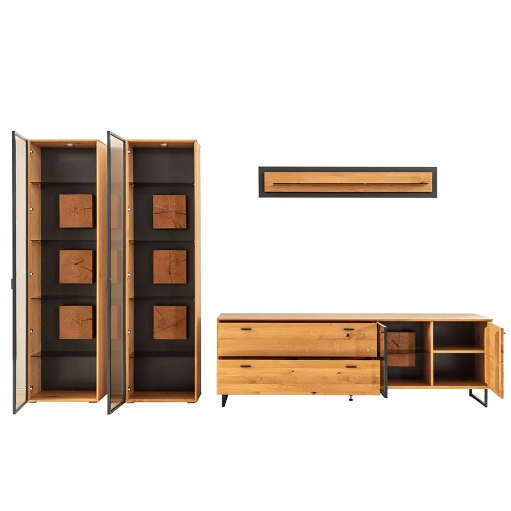 Wohnen Wohnzimmer TV Wohnwand modern - Drinidad (vierteilig)