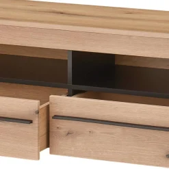 Wohnen Wohnwände|Wohnwand*Wohnzimmer TV-Möbel-Set in Eiche - Brocus (vierteilig)