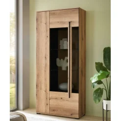 Wohnen Wohnwände|Wohnwand*Wohnzimmer TV-Möbel-Set in Eiche - Brocus (vierteilig)