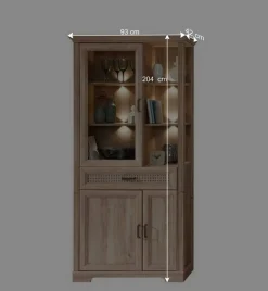 Wohnen Wohnzimmerschränke*Wohnzimmer Vitrine mit LED Beleuchtung - Barack