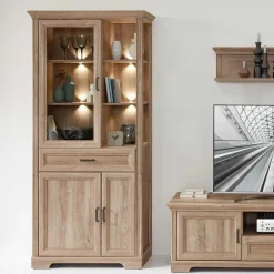 Wohnen Wohnzimmerschränke*Wohnzimmer Vitrine mit LED Beleuchtung - Barack
