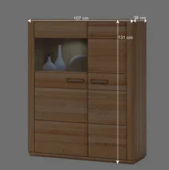 Wohnen Wohnzimmer Vitrinenschrank Athias aus Kernbuche