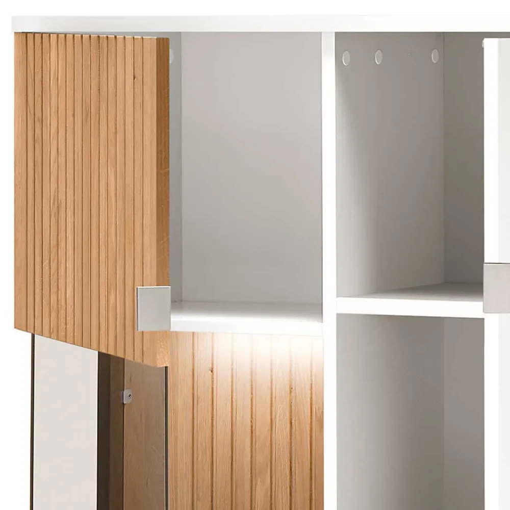 Wohnen Sideboards & Kommoden|Wohnzimmerschränke*Wohnzimmer Vitrinenschrank mit LED Beleuchtung - Miloris