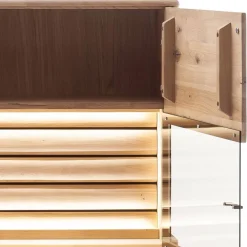 Wohnen Esszimmer-Vitrinen|Esszimmerschränke*Wohnzimmer Vitrinenschrank in Asteiche Hell - Azzurian