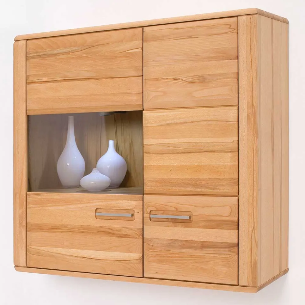 Wohnen Wohnzimmer Wohnwand Athias aus Kernbuche (vierteilig)