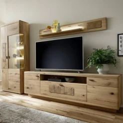 Wohnen Wohnzimmer Wohnwand in Asteiche Hell - Losiamos (dreiteilig)