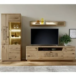 Wohnen Wohnzimmer Wohnwand in Asteiche Hell - Losiamos (dreiteilig)