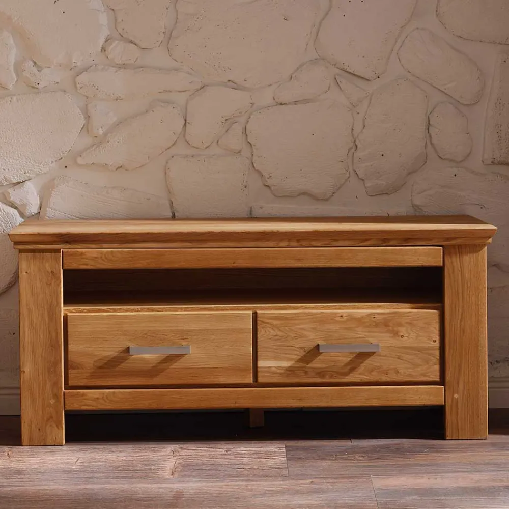 Wohnen Wohnzimmer Wohnwand Ladressa aus Wildeiche geölt und gewachst (vierteilig)