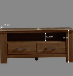 Wohnen Wohnzimmer Wohnwand Ladressa aus Wildeiche geölt und gewachst (vierteilig)