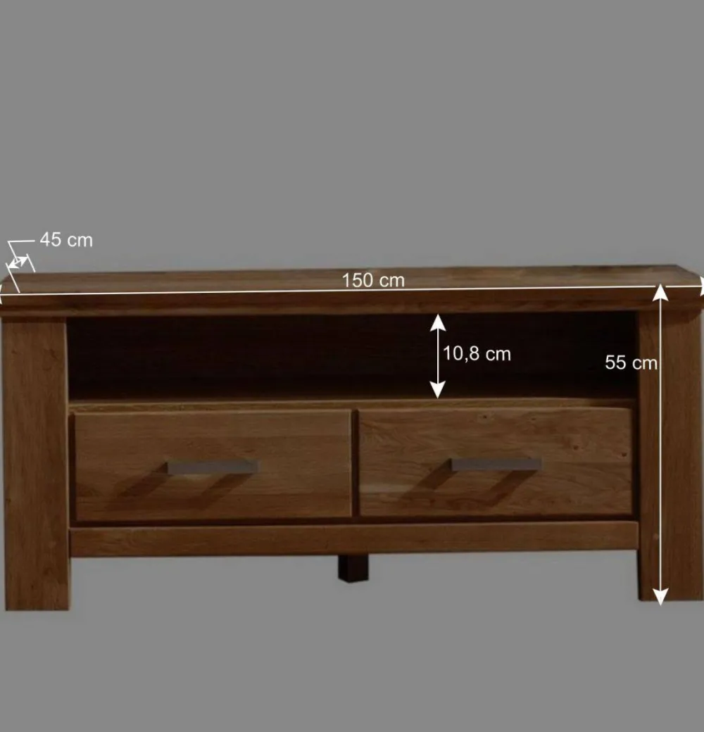 Wohnen Wohnzimmer Wohnwand Ladressa aus Wildeiche geölt und gewachst (vierteilig)