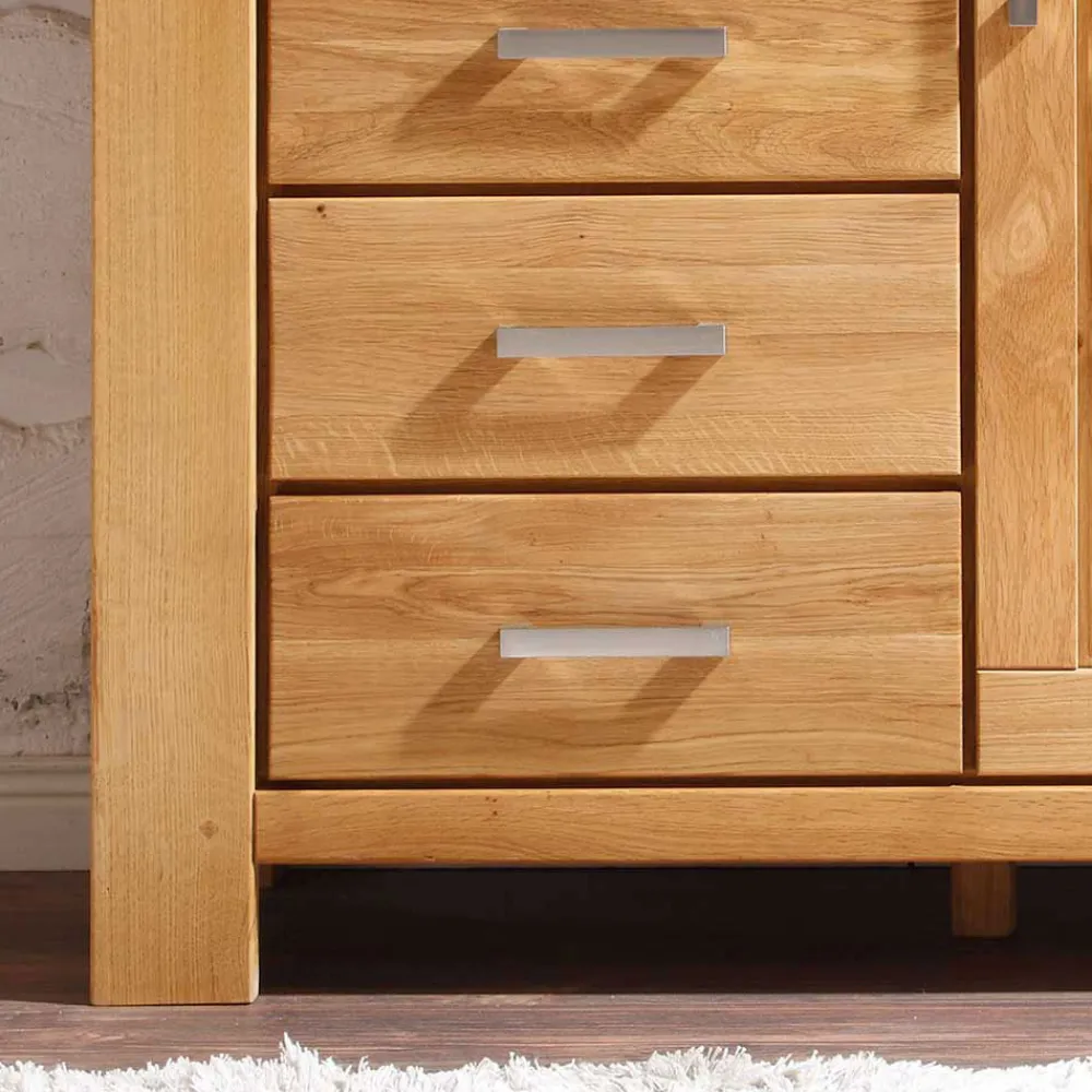 Wohnen Wohnzimmer Wohnwand Ladressa aus Wildeiche geölt und gewachst (vierteilig)