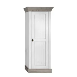 Wohnen Wohnzimmer Wohnwand Mirandesca in Weiß Grau teilmassiv (dreiteilig)