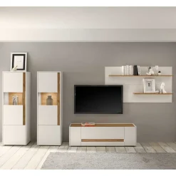 Wohnen Wohnzimmer Wohnwand Set - Nonessia (vierteilig)