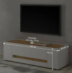 Wohnen Wohnzimmer Wohnwand Set - Nonessia (vierteilig)