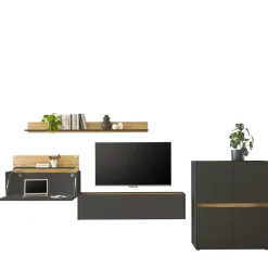 Wohnen Wohnwände|Wohnwand*Wohnzimmer Wohnwandmöbel Kombi - Ahilav (vierteilig)