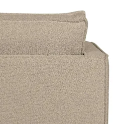 Wohnen Schwarze Möbel|Retro Möbel*Wohnzimmer Zweisitzer in Beige Boucle - Glamoure