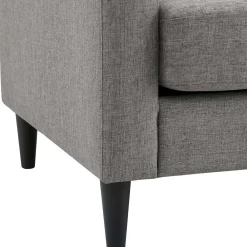 Wohnen Graue Möbel|Sofas*Wohnzimmercouch in Hellgrau Stoffbezug - Katja