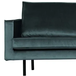 Wohnen Wohnzimmercouch L-Design in Petrol Blau - Fledos