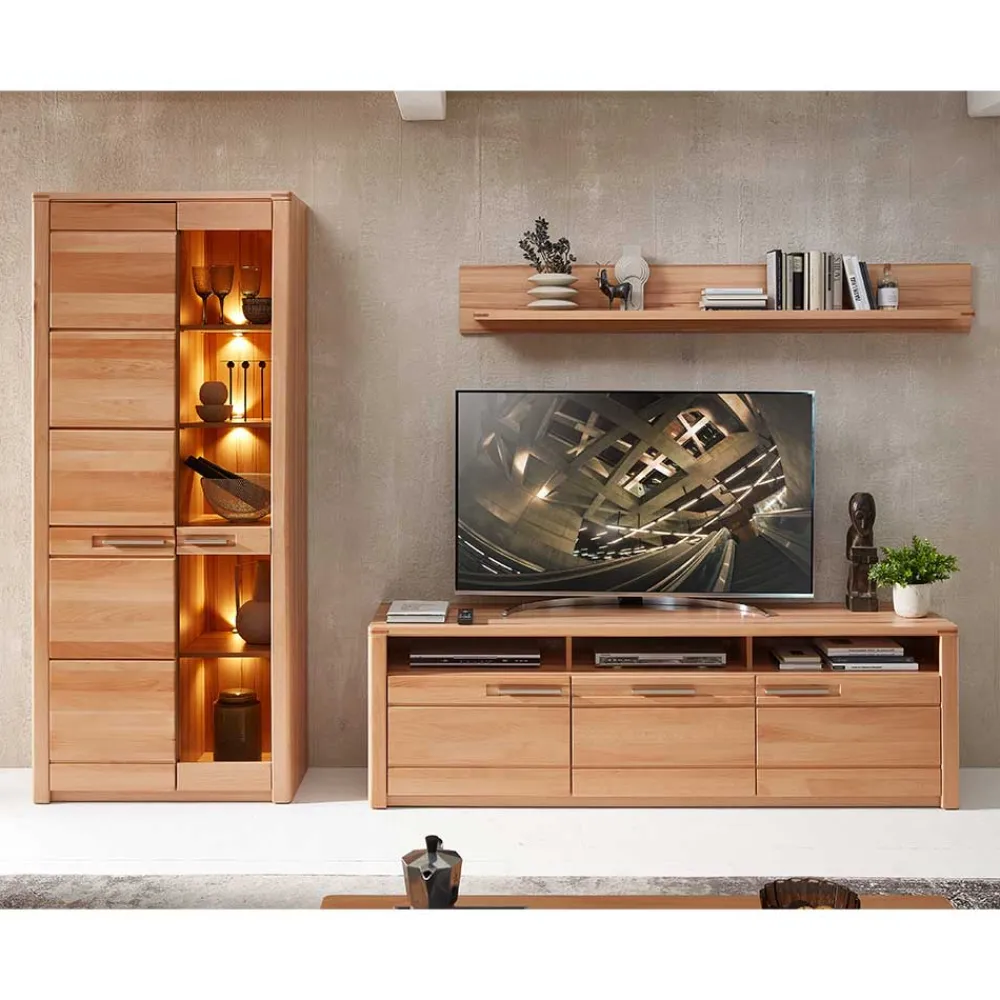 Wohnen Wohnzimmerschränke*Wohnzimmereinrichtung Set - Amyonta (dreiteilig)