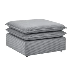 Wohnen Wohnzimmerhocker in Anthrazit Breitcord - Ruffos