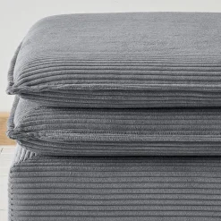 Wohnen Wohnzimmerhocker in Anthrazit Breitcord - Ruffos